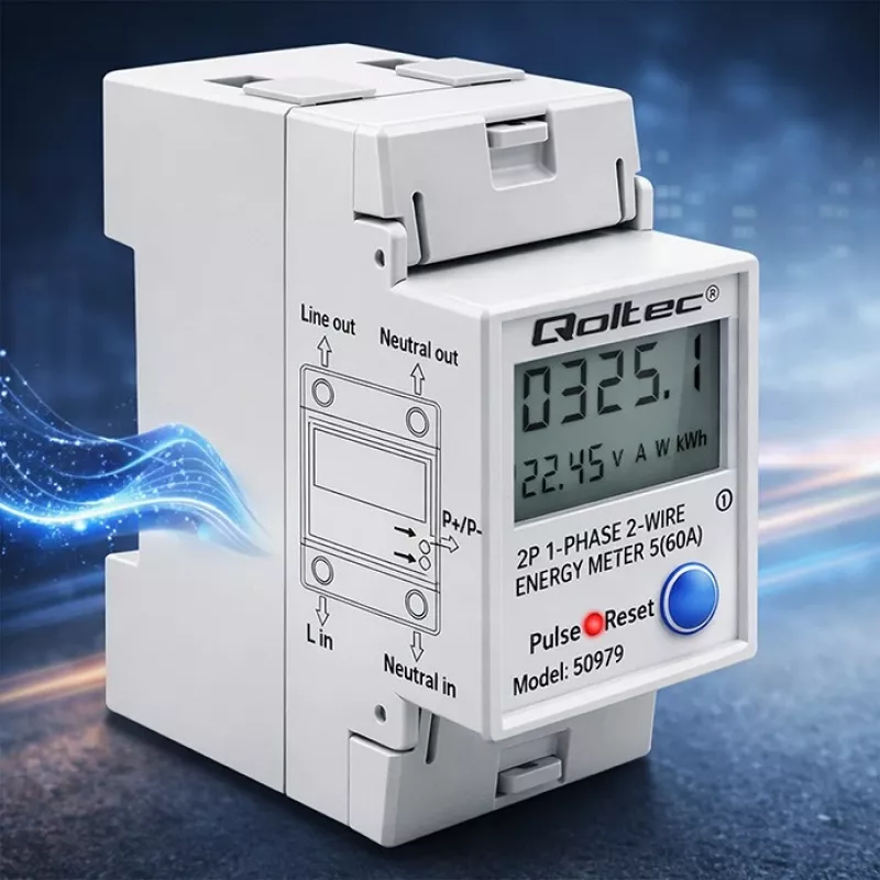 Energy meter QOLTEC Single-phase DIN-rail 230V (MPN 50979)