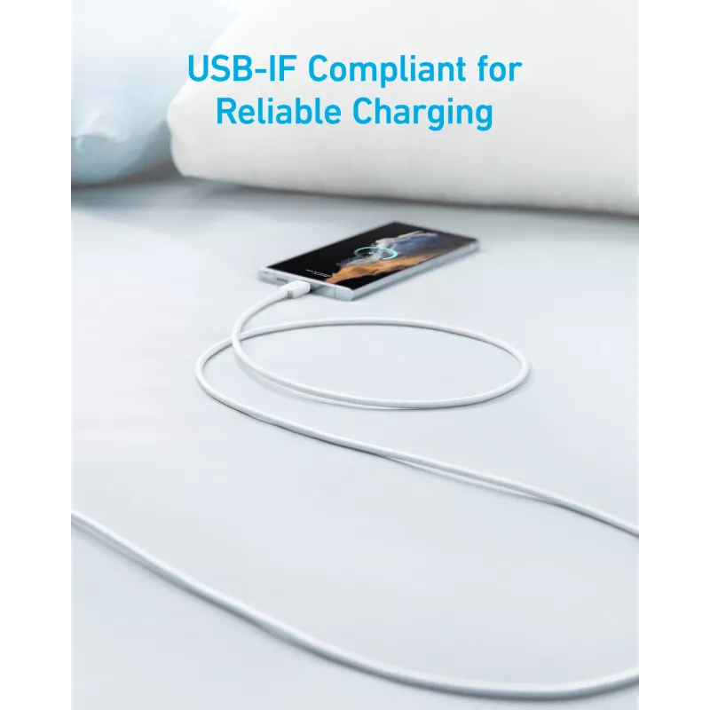 USB cable Anker 322 1.8 m USB A USB C White