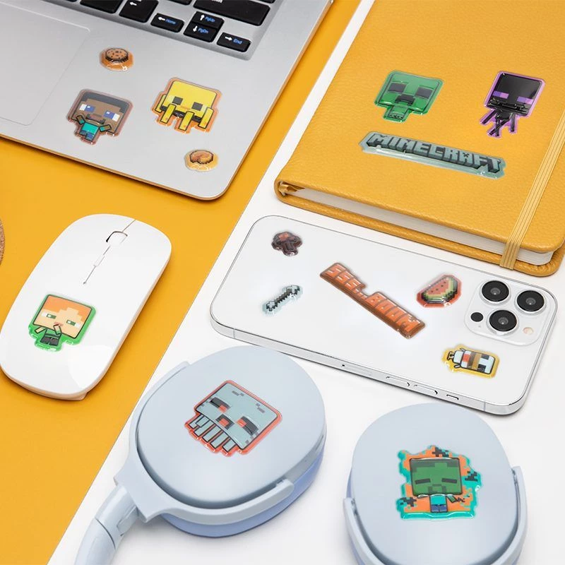 Paladone Minecraft Puffy Gadget Decals PP13218MCF — decorative puffy stickers for devices