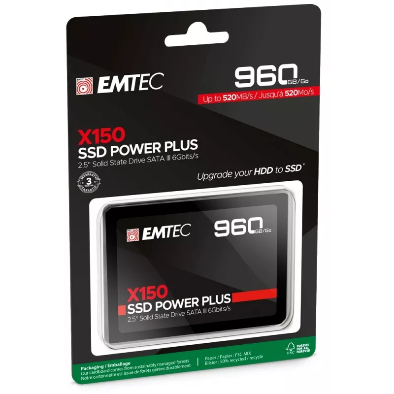 SSD Emtec X150 Power Plus 960 GB 2.5 inch SATA III