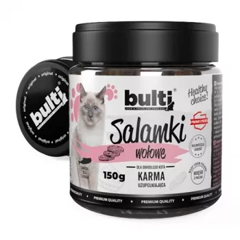 Cat treats BULT Beef 150 g — meaty chewable snacks for adult cats, single-flavor beef, 150 g pouch