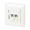 METZ CONNECT BTR Outlets Flush with 180 ° Modules - Connection Socket, Flush-Mount - RJ-45 X 2 (130B11D21002-E)