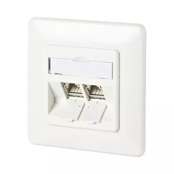 METZ CONNECT BTR Outlets Flush with 180 ° Modules - Connection Socket, Flush-Mount - RJ-45 X 2 (130B11D21002-E)