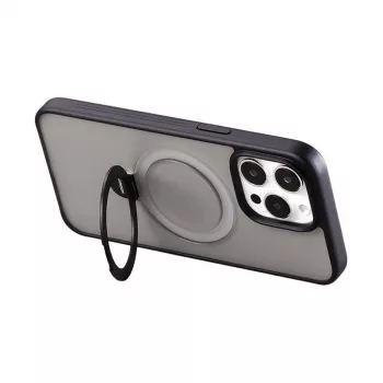 Protective magnetic phone case Joyroom JR-BP004 for iPhone 15 Pro, black, slim profile, MagSafe-compatible magnets