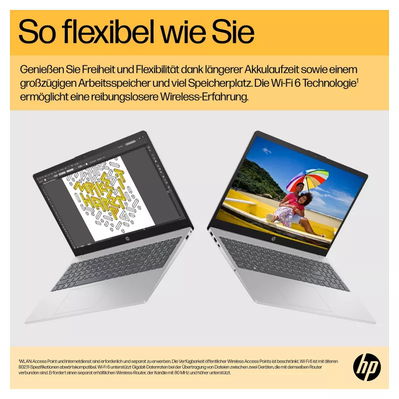 HP 15-fc0676ng 39,6cm (15,6 ) Notebook - Ryzen 7 - 16GB RAM - 1TB SSD - Silver (C94P3EA#ABD)