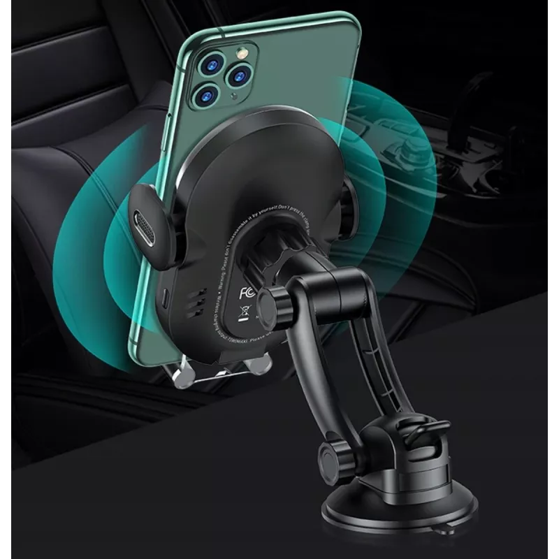 Car inductive phone holder usams US-CD131 15W automatic for windshield and dashboard