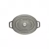 Cast iron oval cocotte Staub 29 cm, graphite grey