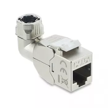 Keystone RJ45 Module DELOCK 90374 Cat.6A 90° Tool-free