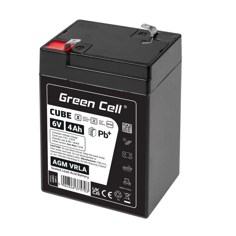 Battery AGM VRLA 6V 4Ah IP54