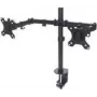 Manhattan Dual Desk Mount for TV & Monitors (Full Motion), For screens 10 inch to 27 inch, Clamp Assembly, VESA compatibility: 75x75 and 100x100mm - check the dimensions of the four mounting holes on back of screen to ensure it fits, Max 8kg (each), Black, Bracket