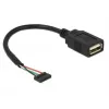 USB Cable DeLOCK 84831 USB 2.0 0.15 m Black