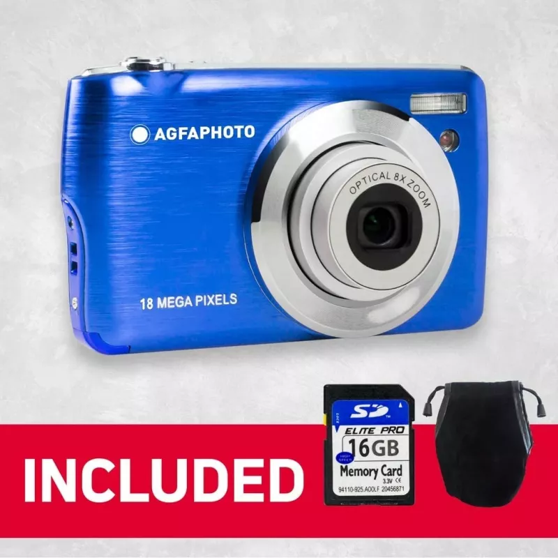 Agfa Photo DC8200 Blue + Case + Card SD 16GB