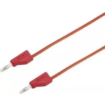 VOLTCRAFT Test Lead [Plug 4 mm - Plug 4 mm] 0.5 m Red MSB-300 (MSB-300-0.5-Red)