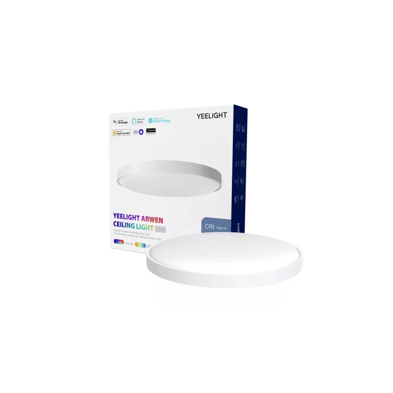 Ceiling light Yeelight Arwen 550S — 50W LED, 3500 lm, RGB, dimmable, 55.5 cm diameter, IP50, Wi‑Fi/Bluetooth, CRI 95
