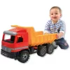 Toy dump truck Lena Actros 62 cm single brown cart