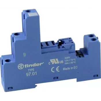 FINDER FIN 97.01 - Relay Socket for: FIN 46.61 / 86.30, Blue (9701)