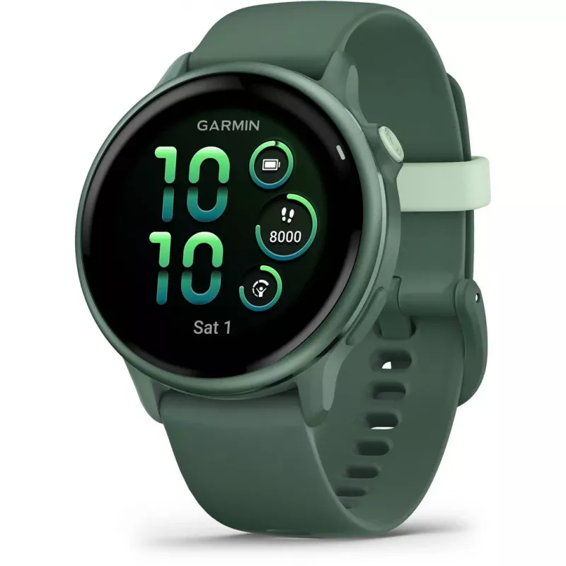 Smartwatch GARMIN vívoactive 6 – sport watch, 42 mm aluminium/polymer case, AMOLED 1.2 inch, GPS, 5 ATM, optical HR, SpO2, 8 GB, green