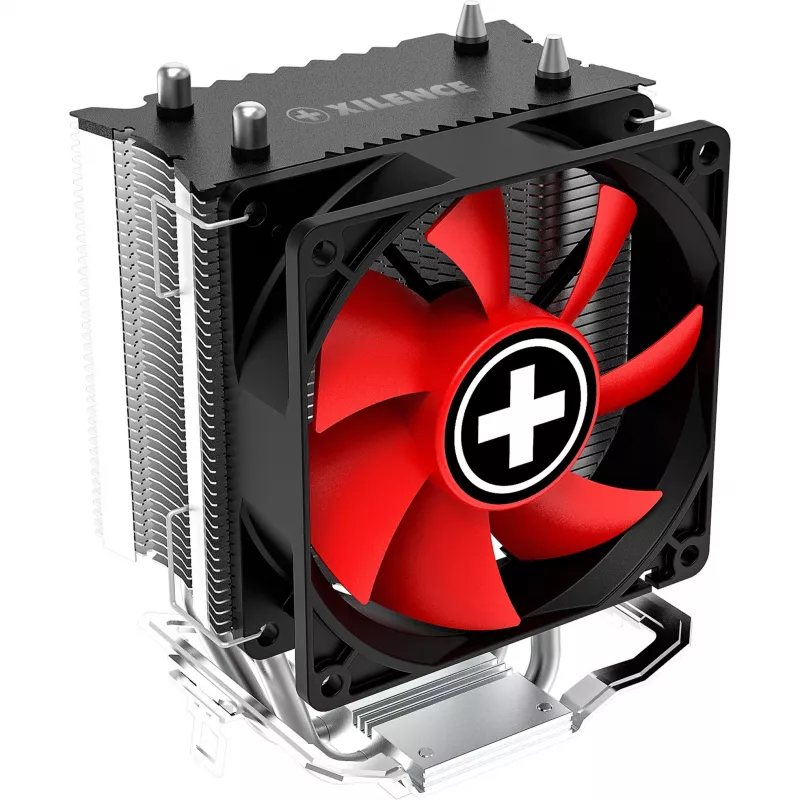 Xilence A402 Processor Cooler 9.2 cm Black, Red, Silver