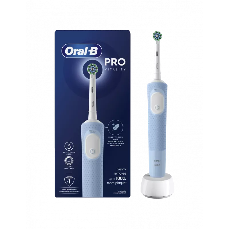 Oral-B | Vitality Pro Electric Toothbrush Rechargeable For adults Number of brush heads included 1 Number of teeth brushing modes 3 Blue