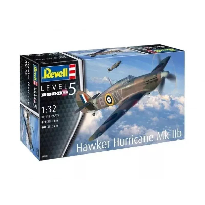 Plastic model plane REVELL Hawker Hurricane MK IIB 1/32 scale plastic model kit