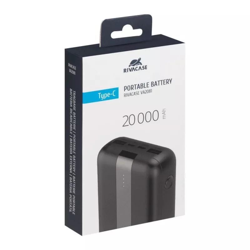 Power Bank USB 20000MAH/VA2081 Black Rivacase