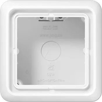 Wall-mounted socket outlet JUNG CD 581 A WW, white, duroplast housing, 85×85×47 mm