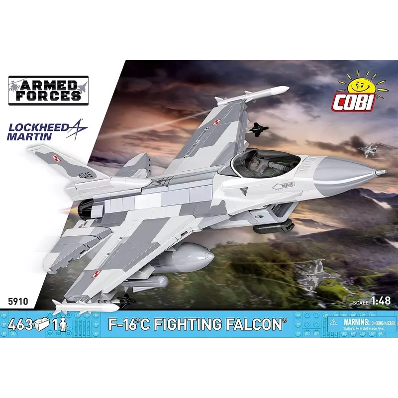 Construction set Cobi F-16C Fighting Falcon — 463 pieces, scale model building kit