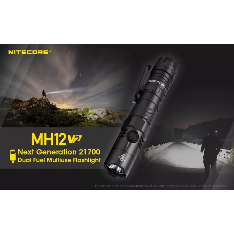 Hand flashlight Nitecore MH12 V2 Black