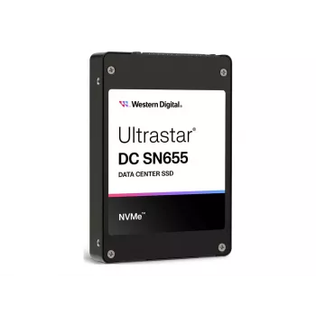 Internal U.3 SSD Western Digital Ultrastar DC SN655 15.36 TB (PCIe 4.0, NVMe 1.4b, 6800/3700 MB/s)