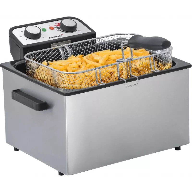 Deep Fryer Steba DF 300 Double 5 L 3000 W Black Stainless Steel