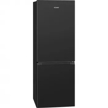Freestanding refrigerator BOMANN KG 320.2, 165 L total (Fridge 122 L, Freezer 43 L), black, E-class, 143 cm