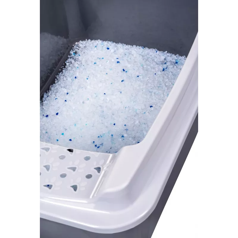 Litter box DIAMENTIQ Bonita grey plastic 571×392×209 mm, 1 kg