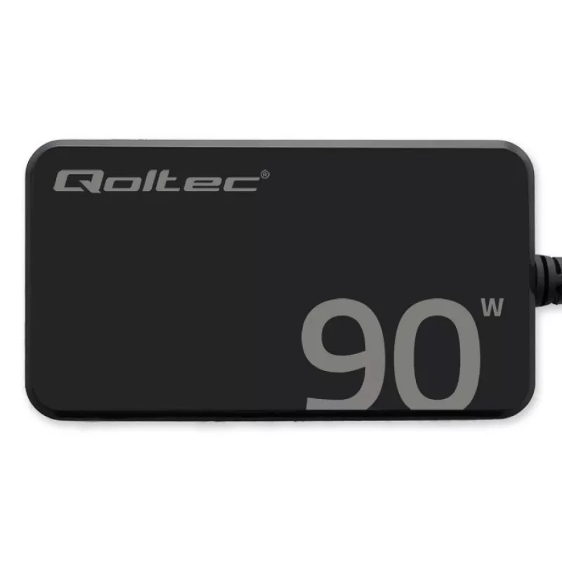 Qoltec 90W GaN Super Fast SLIM Wall Charger | XP | 5-20V | 4.5A | USB-C 3.1 | Laptop | MacBook | Smartphone | + cable