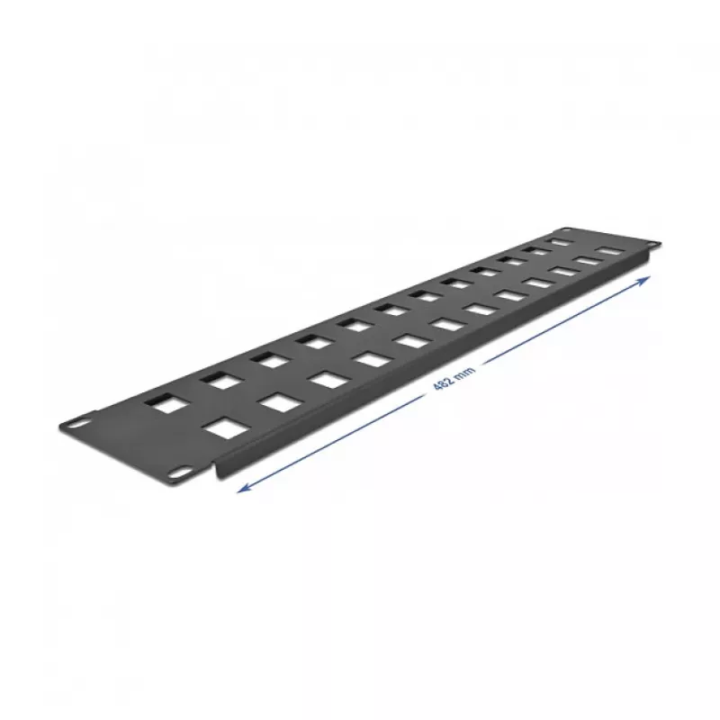 Keystone panel DeLOCK 19 inch Keystone Patch Panel 24 port 2U black