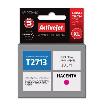 Activejet AE-27MNX Ink (replacement for Epson 27XL T2713; Supreme; 18 ml; magenta)