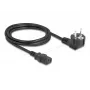Power cable DELOCK 81567 CEE 7/7 (ST) 90° to IEC C13, 2 m, 3x1.00 mm