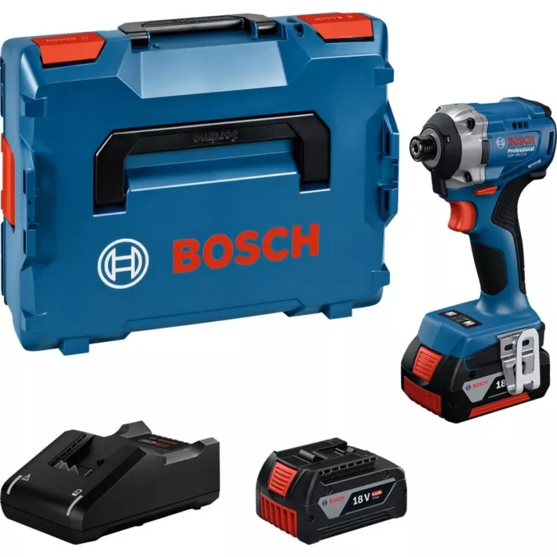 Cordless Impact Wrench Bosch GDR 18V-215 with 2x 4.0Ah Batteries
