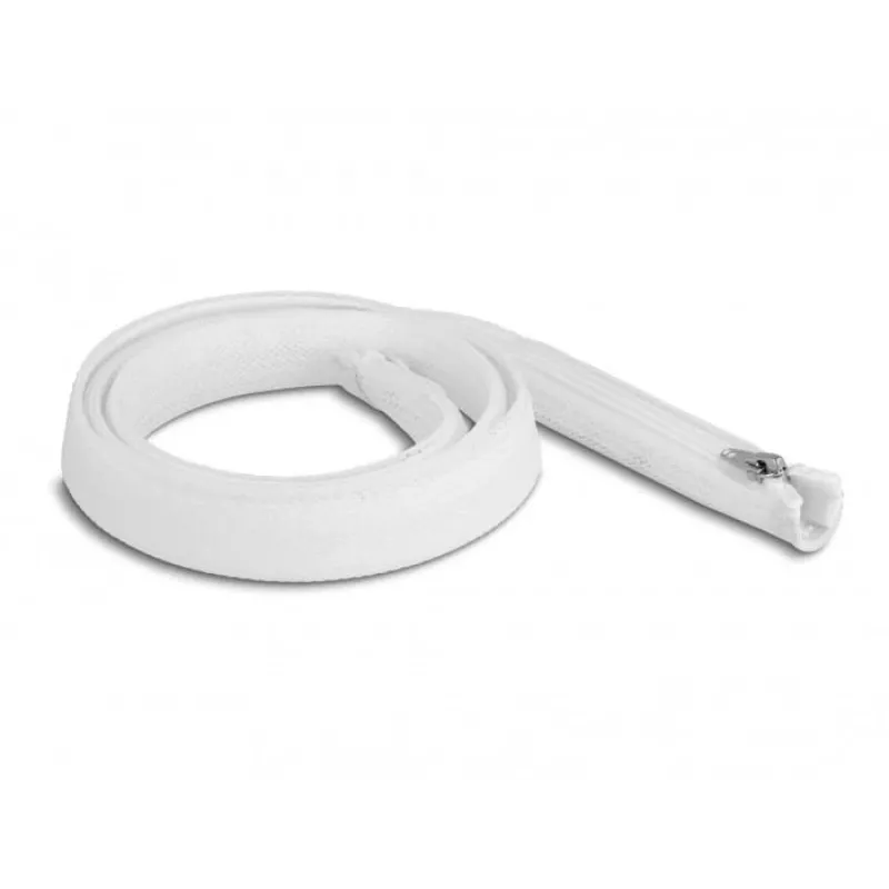 Braided Sleeve DeLOCK 20821 1 m x 20 mm white