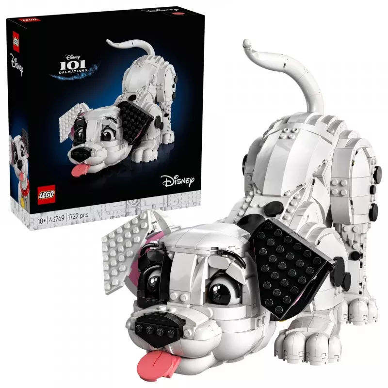 LEGO Disney 43269 101 Dalmatians Puppy collectible building set — 1722 pieces, 220 mm height, for 18+