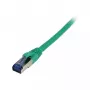Patch cable RJ45 - CAT6A 500Mhz - 0.25m - green - S-STP(S/FTP) - TPE/LSZH(Superflex) - AWG26 - Syner