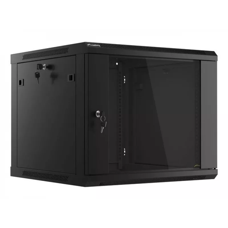 Lanberg WF01-6609-10B Wall-Mounted Rack Cabinet 9U 19 inch 600x600mm Black