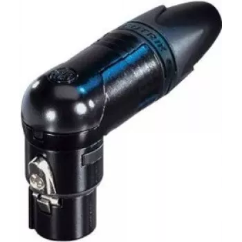 NEUTRIK XLR-Connector Socket, angled Number of Poles: 4 Black NC4FRX-B 1 pc(s) (NC4FRX-B)