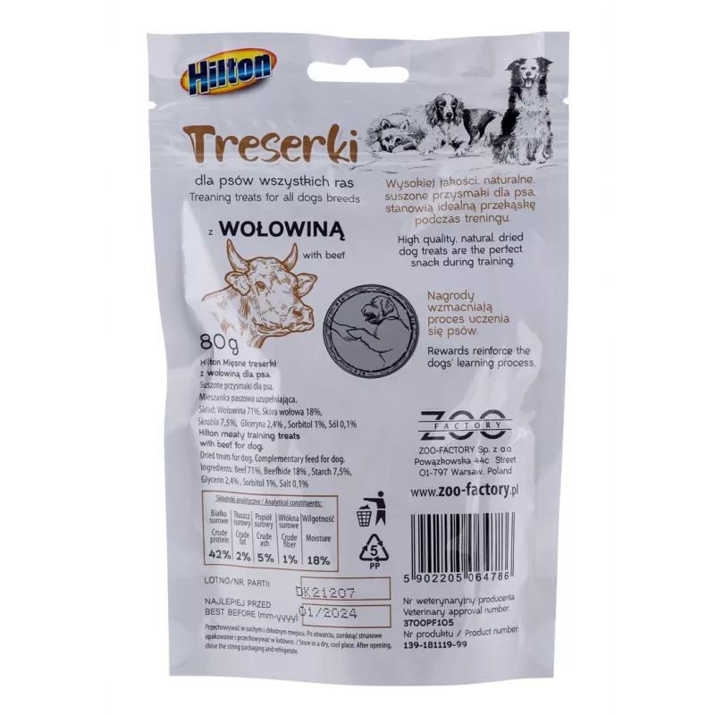 HILTON Training Treats Beef Dog Treat, 80 g