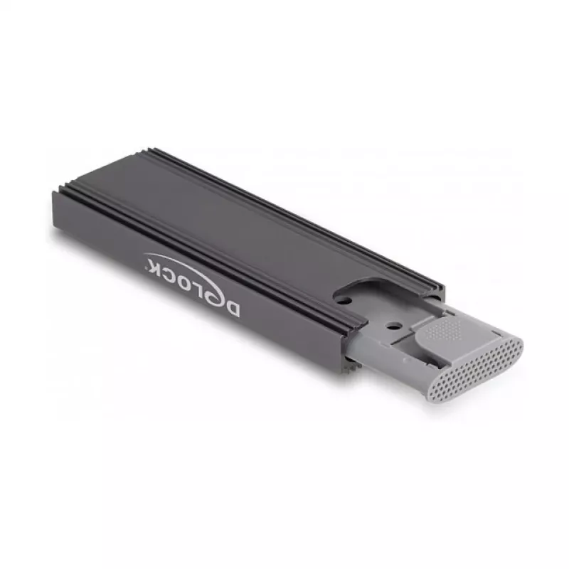 SSD enclosure DeLOCK External USB Type-C Combo Enclosure for M.2 NVMe PCIe or SATA SSD tool free