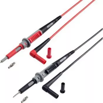 VOLTCRAFT MS-4PS-E Safety Test Lead [4mm safety-Plug - Test Probe] 1.00 m Black, Red 1 pc(s) (VC-11025595)