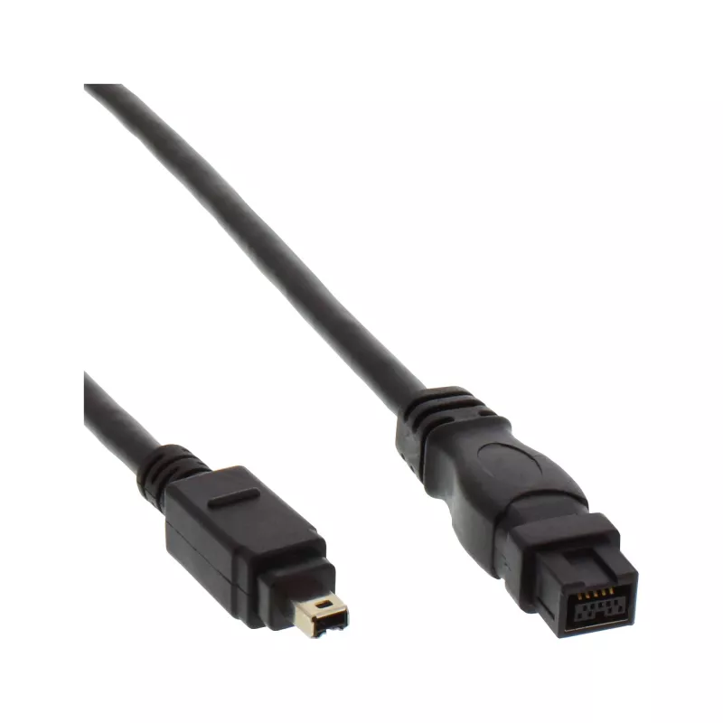 FireWire 400 to 800 Cable InLine 34901 1m Male/Male Black