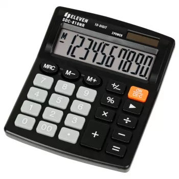 ELEVEN calculator office SDC-810NR 10-digit display, dual-powered, black