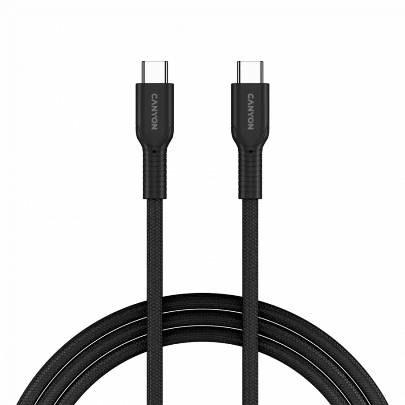 CANYON cable OnWire 60CL C-C 60W COLOR Braided 1m Black