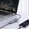USB hub Aukey CB-H36 — 4-port USB 3.2 Gen 1 Type-A, host USB 2.0, 5000 Mbit/s, aluminium silver