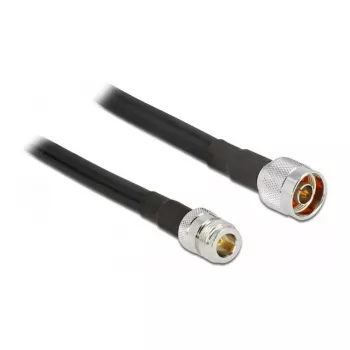 Delock Antenna Extension Cable N Male to N Female, 10m, Coax, Black, Outdoor (13029)